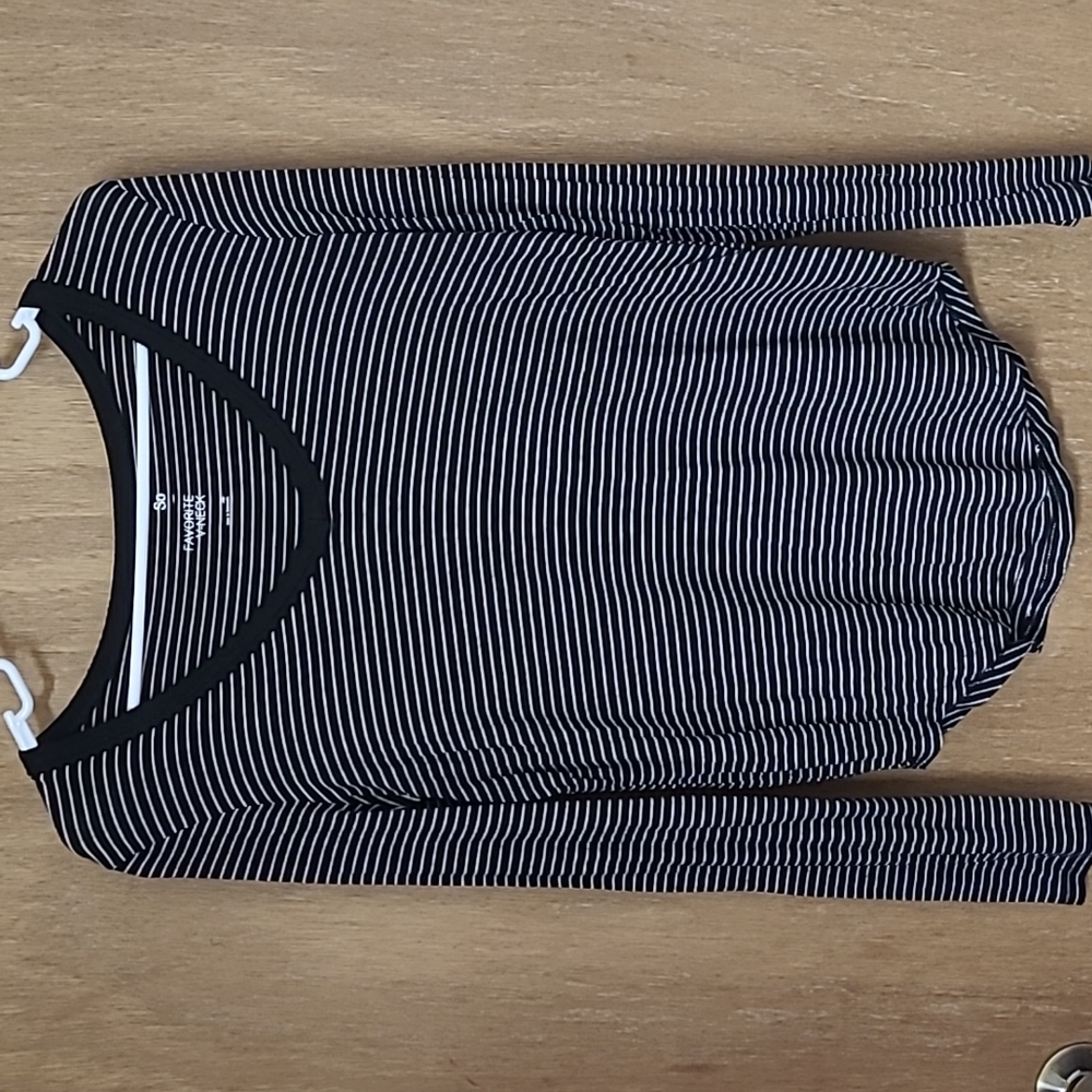 Black and White Striped Shirt